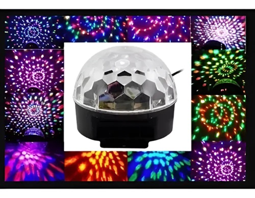 Esfera Luces Bolichera Grande RGB LP-41