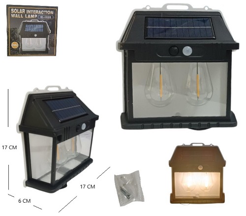 Farol Solar 2 Focos Vintage 8828ii