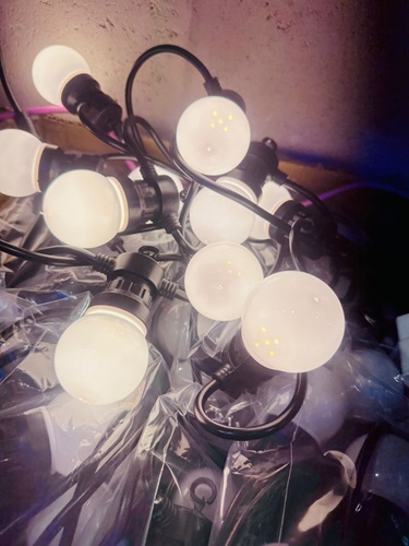 Guirnalda Tipo Kermes 10 luces blancas 220v aa