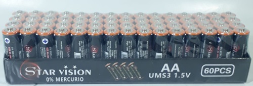 Pack 60 Pilas AA Star Vision  9549AAii