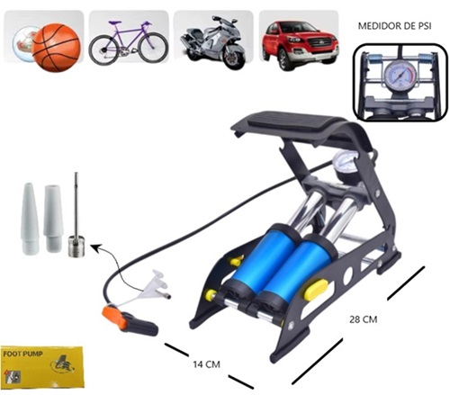 Inflador de Pie con Medidor Presion 91092ii