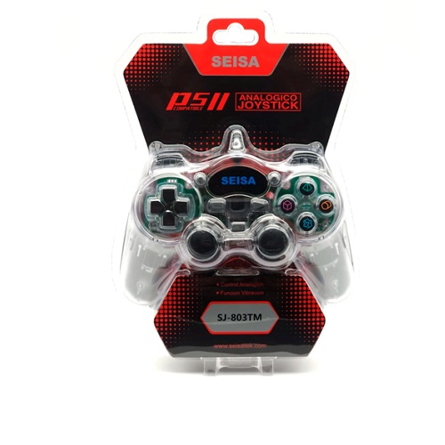 Joystick Play Station 2 SJ-803TM Transparente Turbo