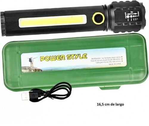 Linterna con Zoom e Iluminacon Cob Lateral 842gg