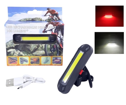 Luz Recargable para Bicicletas Blanco y Rojo 4115ii
