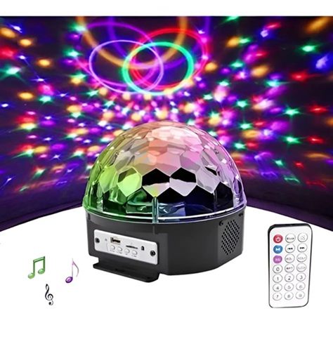 Esfera Luces Grande + Parlante BT USB B-06