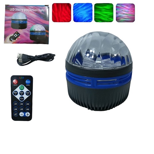 Proyector efecto nebulosa RGB con control remoto