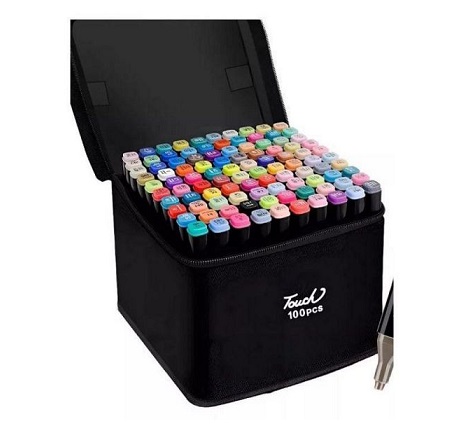 Estuche gg 100 marcadores doble puntaÂ 