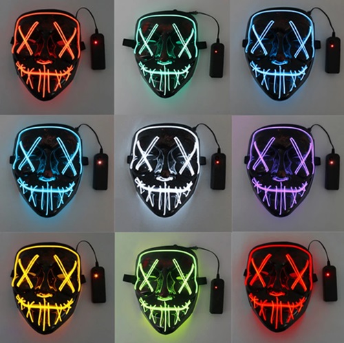 Mascara La Purga Iluminacion Neon Col Varios SY-MJ03