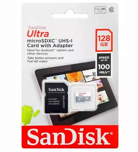 Memoria Micro SD 128 GB SanDisk Original Clase 10