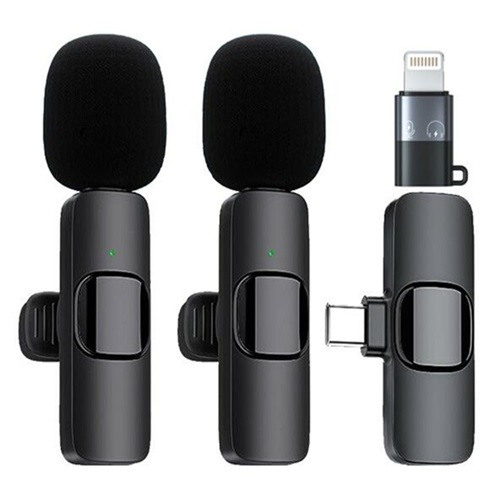 Kit 2 Microfonos Inalambrico Type C + Iphone 891rr
