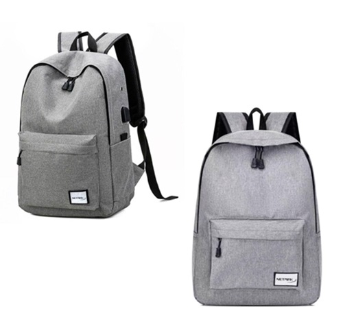 Mochila Gris Portanotebook y Otros Multiuso Netmark mm