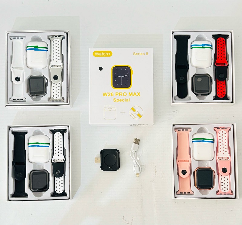 Reloj OO SmartWatch W26 PRO + Auricular BT + 2 mallas