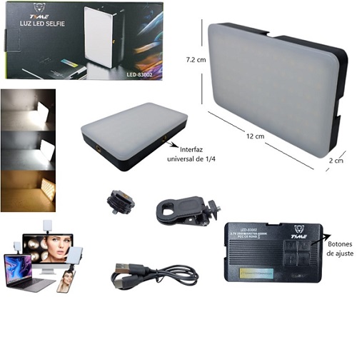 Luz para Flash y Selfies 12 cm rosca universal LED-83002