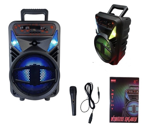 Parlante Karaoke 8 Pulgadas 1562II Incluye Microfono