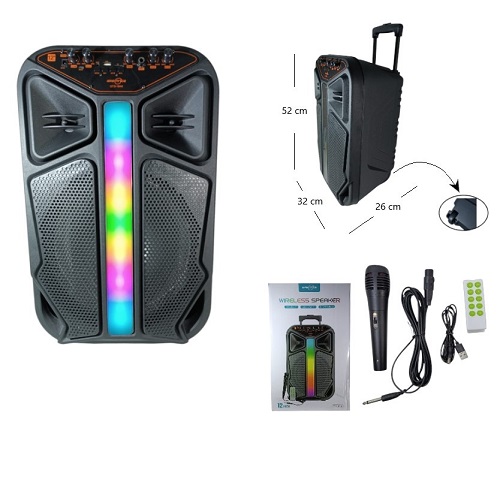 Parlante Karaoke 12 pulgadas 1846 con micr
