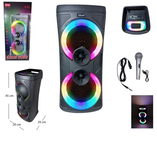 Torre 2 parlantes 6,5 pulgadas 1860 Karaoke Incluye Microfono BT