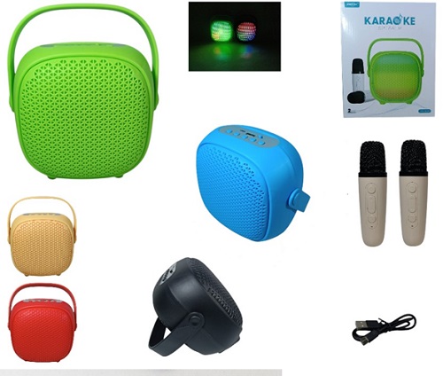 Parlante Karaoke 2 Microfonos Inalambricos 2009ii + BT USB Etc
