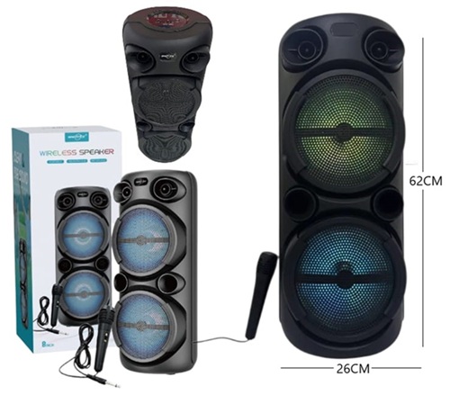 Torre Karaoke 8 Pulg Incluye Mic BT USB etc 2059