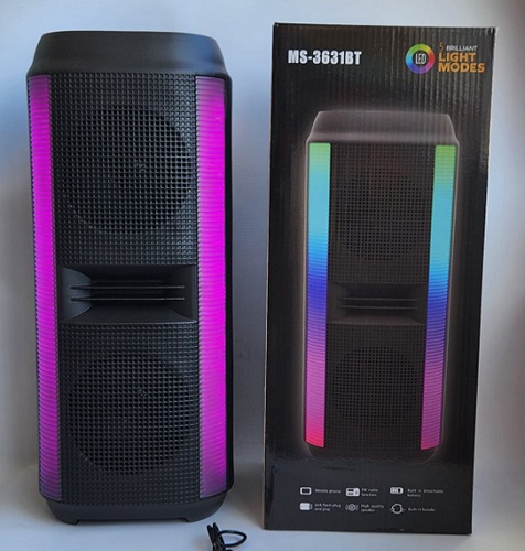Parlante Torre RGB BT USB etc 3631ii
