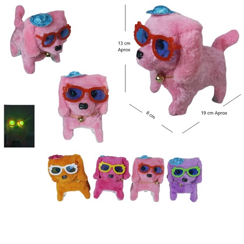 Perrito peluche ladra y camina
