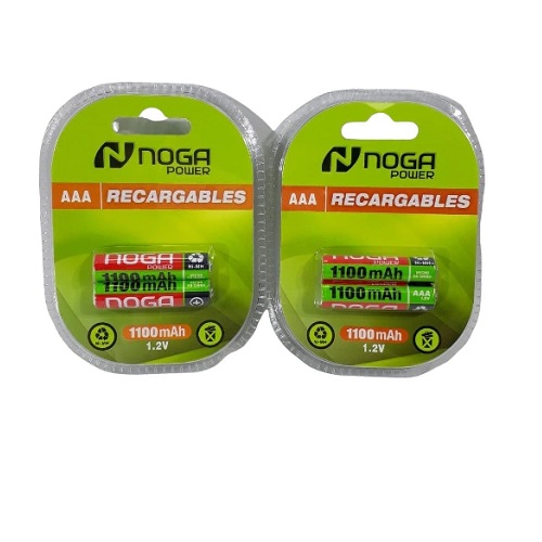 Pack 2 Pilas Recargables NOGA AAA 1.100 MAH