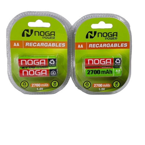 Pack 2 Pilas Recargables NOGA AA 2700 mah