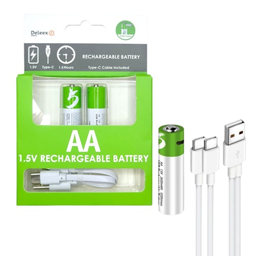 Pack 2 Pilas Recargables AA Type C mm
