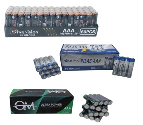 Pack 60 Pilas AAA Marcas Variadas 9549oo