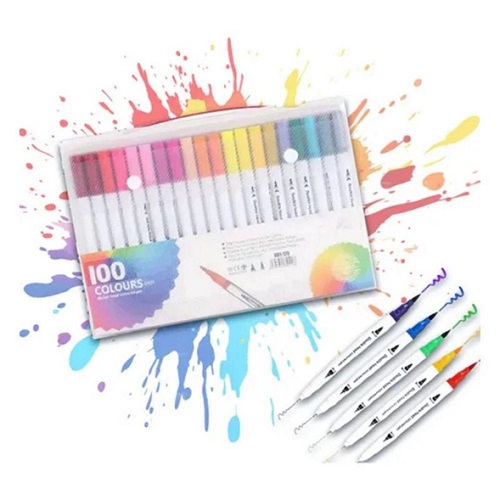 Marcadores Pincel Doble punta x 100 unidades 1413gg