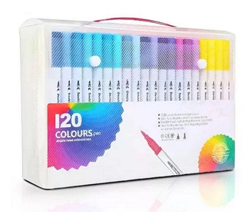 Marcadores Pincel Doble punta x 120 unidades 1415gg