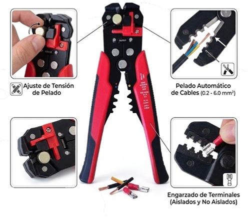 Pinza Crimpeadora y Pelacables 165ii