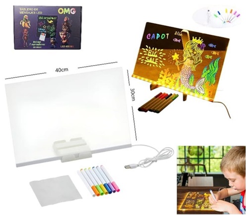 Pizarra Magica Grande 30x40cm y Marcadores 83080ii