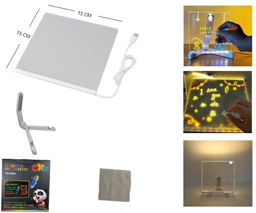 Pizarra Led 15x15 con marcadores 83038ii