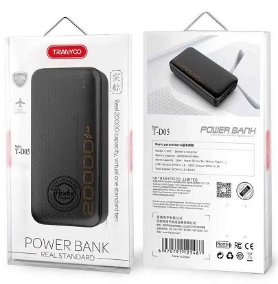 Power Bank T-D05 20.000 mah Alta Calidad