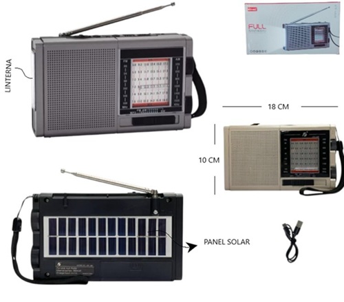 Radio AM FM Grande + Lint USB etc Solar USB 1489Sii