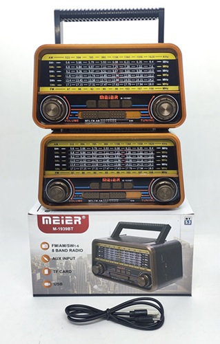 Radio Vintage AM-FM + USB AUXILIAR ETC 1939BToo