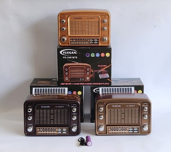 Radio OO AM/FM Vintage +BT USB etc Grande Carga USB y Solar