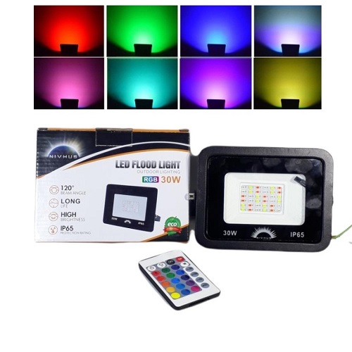 Reflector RGB con control remoto 220v 30W
