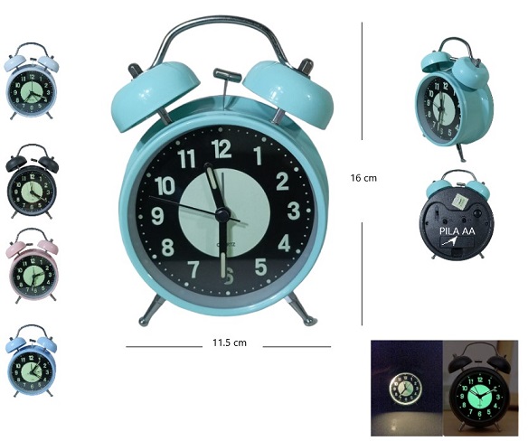Reloj Despertador ii 4408 Vintage Grande campanaÂ 