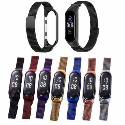 Reloj digital tipo Smart Watch malla met