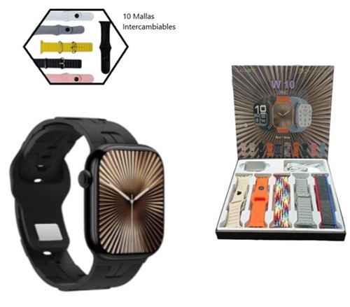 Reloj Inteligente + 10 Mallas W-10II