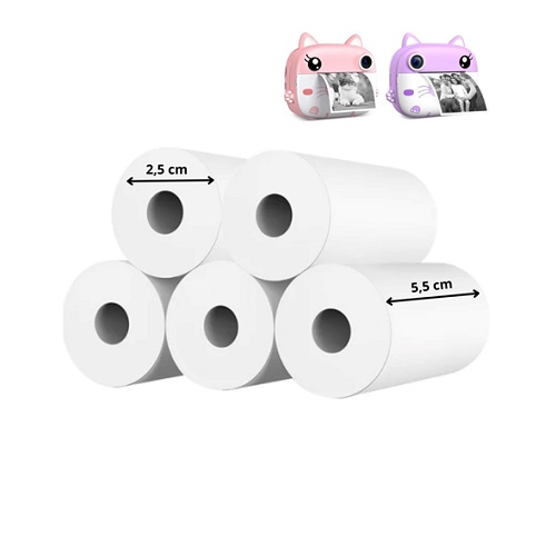 Repuesto de 5 rollos papel para c