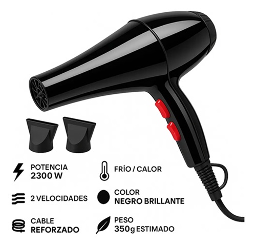Secador de Cabello Grande 2300w 347ee