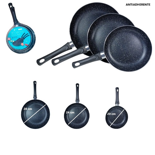 Set de 3 Sartenes antiadherentes EL678