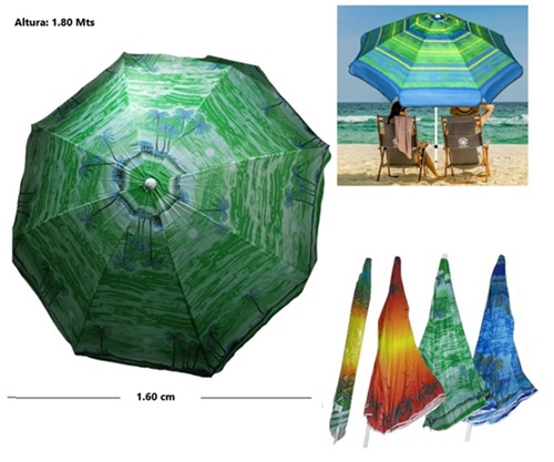 Sombrilla Playera 1,8m x 1,6m FF-01ii