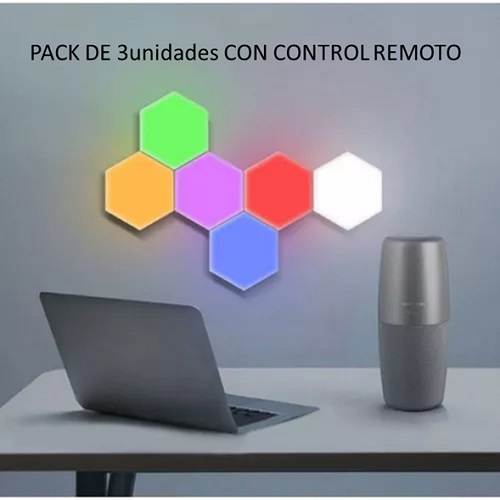 Kit 3 spot Led RGB con control Remoto 829gg
