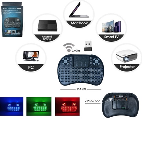 Mini Teclado Multiuso KY800: TV BOX Tele PC etc