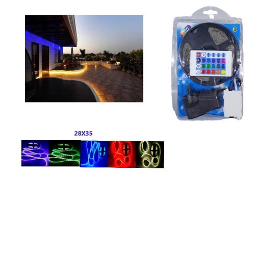 TIRA LED 5 METROS + FUENTE + CONTROL 28X35