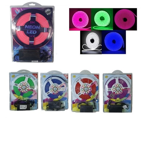 Tira de neon 5 metros con Fuente 220v