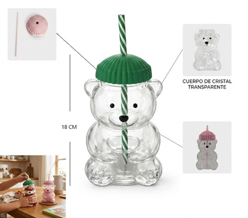 Vaso de Vidrio Formato Oso 008ii